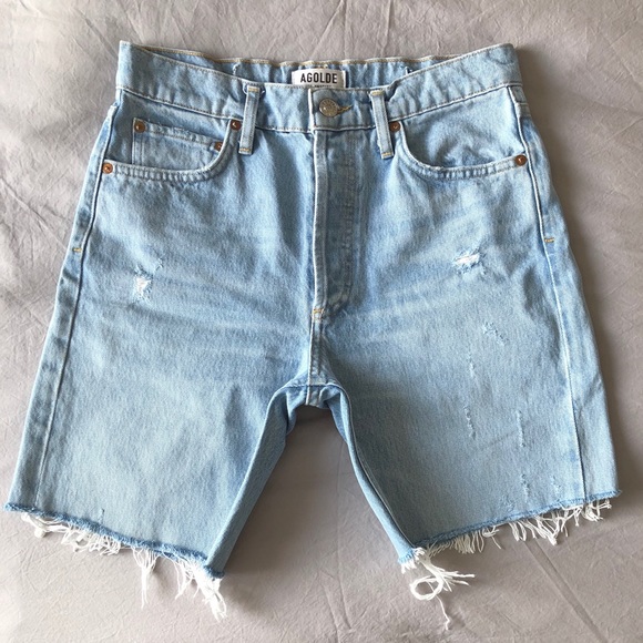 Aritzia Pants - AGOLDE long denim cut-off shorts (Aritzia)
